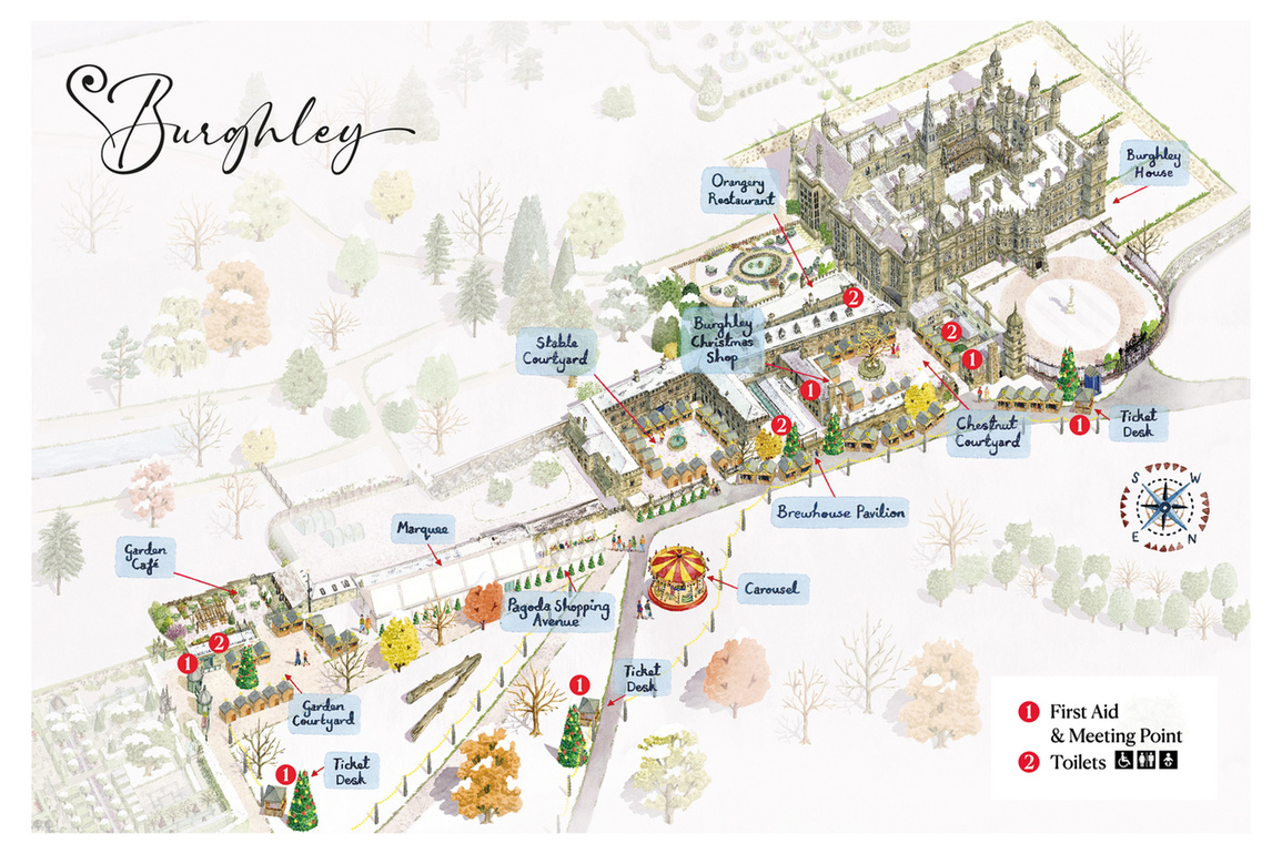 Burghley House Burghley Christmas Fair Map